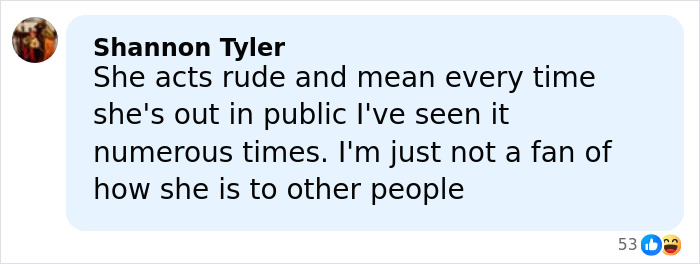 Comment criticizing Chappell Roan&rsquo;s behavior, referencing public rudeness and treatment of others.