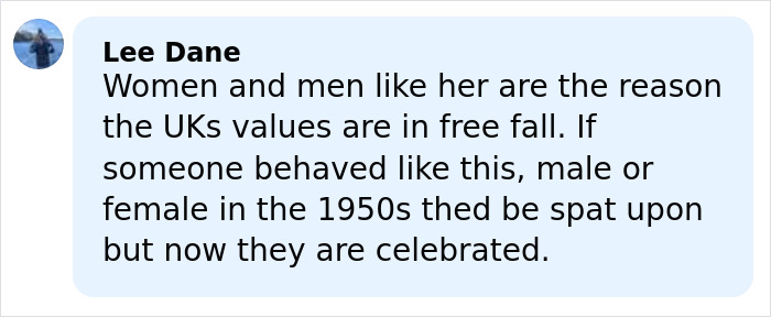 Comment by Lee Dane criticizing the decline of UK values linked to a public stunt causing criminal charges.