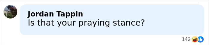 Screenshot of a social media comment questioning a praying stance amid influencers filming during Iran Dubai strikes.