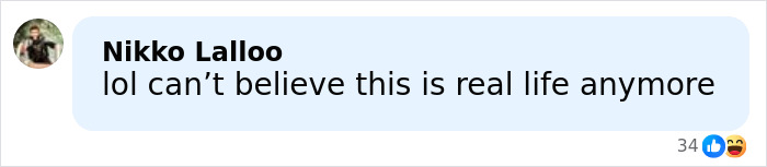 Social media comment reading &ldquo;lol can&rsquo;t believe this is real life anymore&rdquo; reacting to influencers filming amid Iran&rsquo;s Dubai strikes.