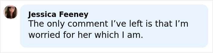 Screenshot of a social media comment expressing concern amidst Kelly Osbourne’s Brit Awards look going viral. Screenshot of a social media comment expressing concern amidst Kelly Osbourne’s Brit Awards look going viral.