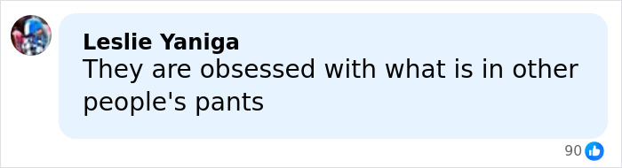 Comment from Leslie Yaniga expressing frustration about obsession with others, related to bizarre online theory about Erika Kirk and Sydney Sweeney.