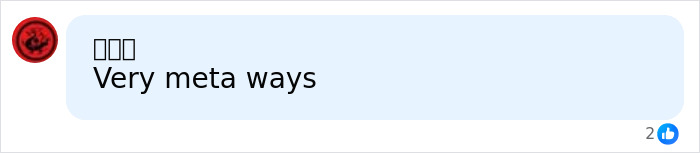 Screenshot of a social media comment reading Very meta ways, related to Meta workers and smart glasses discussions.