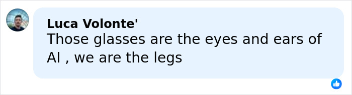 Screenshot of a social media comment discussing smart glasses as the eyes and ears of AI revealing disturbing user content.