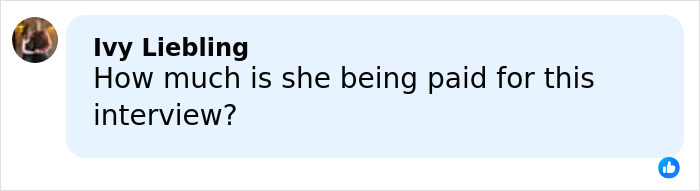 Comment by user Ivy Liebling asking about payment for an interview related to Coldplay Kiss Cam viral moment.