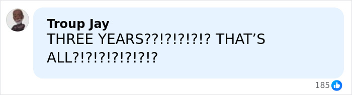 Text message from Troup Jay reacting with disbelief about the short sentence related to Chick-Fil-A employee extortion case.