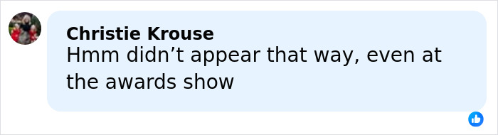 Screenshot of a social media comment discussing a statement about Nicole Kidman and Alexander Skarsg&aring;rd on-screen kiss.