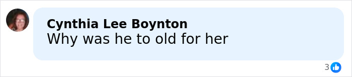 Comment from Cynthia Lee Boynton asking why he was too old for her, discussing Nicole Kidman and Alexander Skarsg&aring;rd.