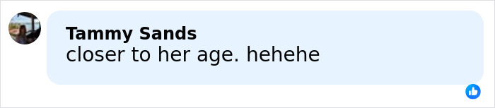 Comment on social media post discussing Nicole Kidman and Alexander Skarsg&aring;rd, referencing age and humor.