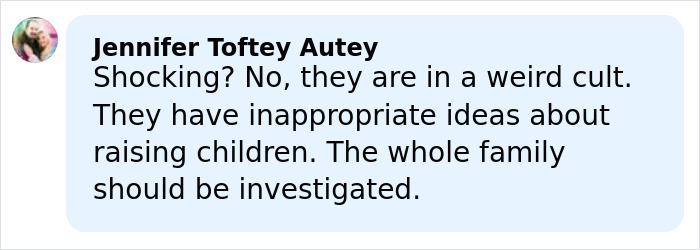 Comment from neighbor of Joseph and Kendra Duggar reacting to wife&rsquo;s arrest amid shocking allegations.