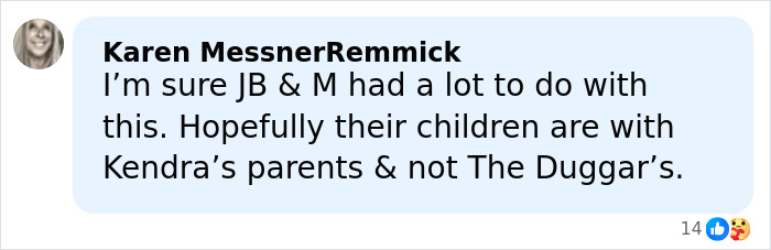 Comment from a neighbor of Joseph and Kendra Duggar reacting with shock to wife&rsquo;s arrest amid allegations.