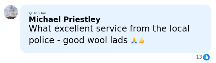 Comment praising local police service for arresting American tourist going out during Bali shutdown, showing support with emojis.