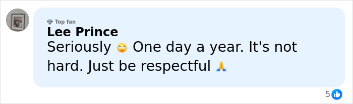 Comment by Lee Prince emphasizing respect during Bali shutdown, related to American tourist arrested for going out in public.