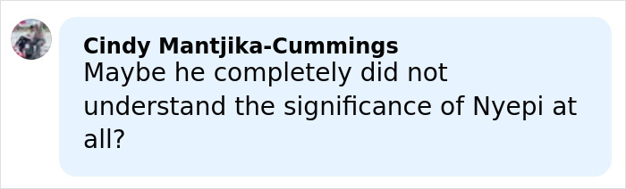 Comment discussing the American tourist arrested for going out in public during Bali shutdown, mentioning Nyepi significance.