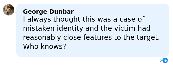 Comment by George Dunbar about mistaken identity and victim&rsquo;s features in a mysterious homicide cold case of realtor.