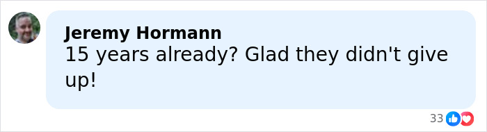Comment by Jeremy Hormann expressing relief that the mysterious homicide cold case of realtor was solved after 15 years.