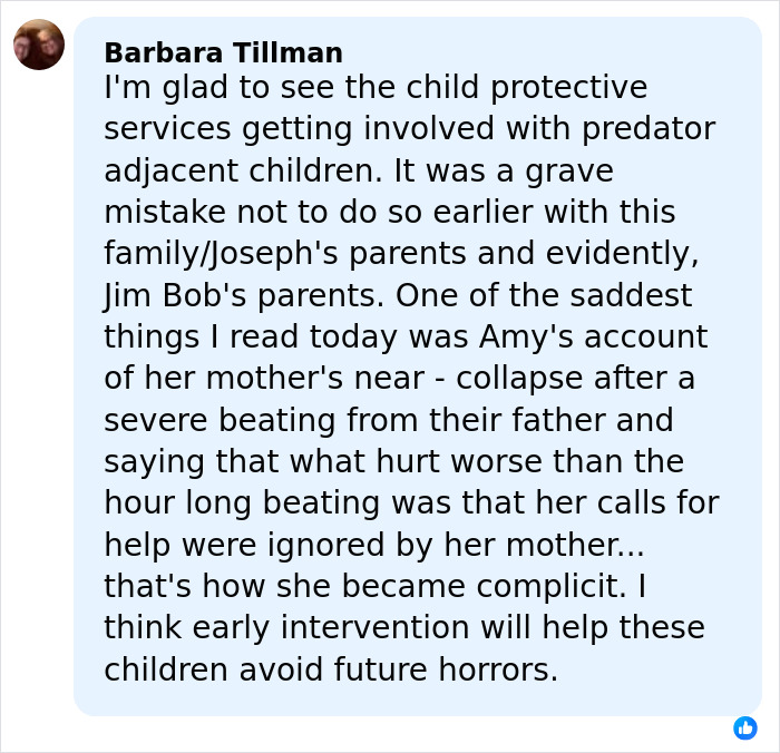 Screenshot of a Facebook comment discussing Joseph Duggar&rsquo;s wife Kendra&rsquo;s arrest footage and related allegations.