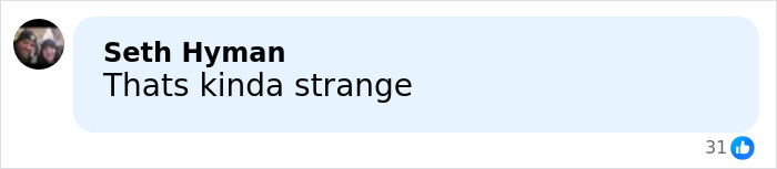 Comment on social media post reading Thats kinda strange, discussing Heidi Klum's newest lingerie ad backlash.