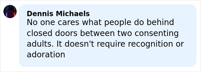 Comment by Dennis Michaels on relationship privacy, emphasizing it doesn&rsquo;t require public recognition or adoration.