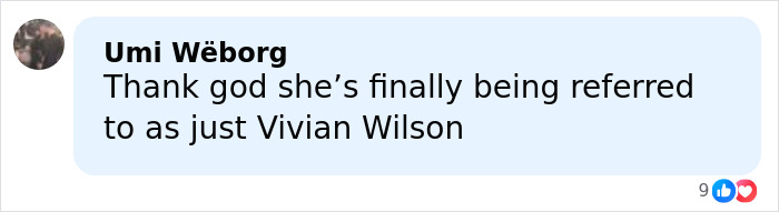 Comment by Umi W&euml;borg appreciating Vivian Wilson being referred to by her chosen name, related to Elon Musk's trans daughter merch line.