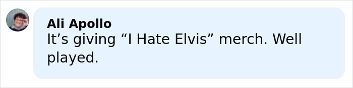 Comment by Ali Apollo referencing Elon Musk's trans daughter Vivian trolling her dad with new merch line.