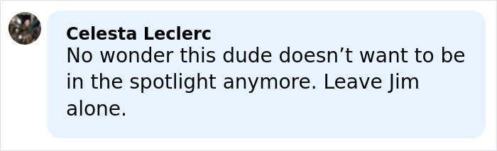 Comment from Celesta Leclerc expressing support for Jim Carrey amid Dr. Terry Dubrow’s medical verdict controversy. Comment from Celesta Leclerc expressing support for Jim Carrey amid Dr. Terry Dubrow’s medical verdict controversy.
