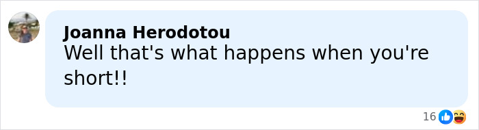 Comment from Joanna Herodotou reacting humorously to a viral moment of Kim Kardashian&rsquo;s dramatic fall at the Oscars night.