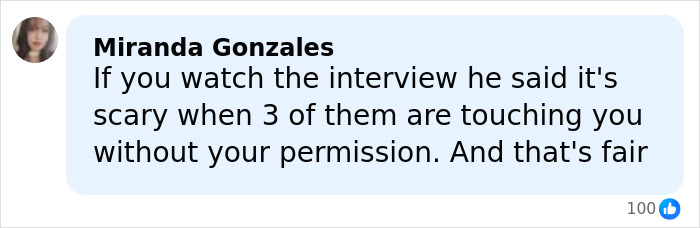 Comment by Miranda Gonzales discussing a scary experience in an interview, related to Shia LaBeouf Mardi Gras arrest.