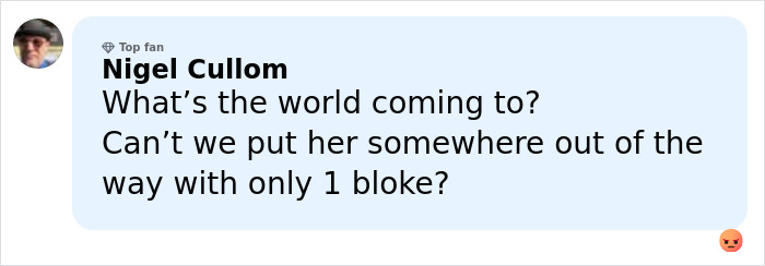 Commenter Nigel Cullom expressing concern about Bonnie Blue after her disturbing public stunt in London.