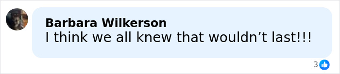 User comment saying they expected the Netflix cuts ties with Meghan Markle news not to last.