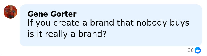 A social media comment questioning brand value, highlighting challenges faced by the struggling As Ever brand with Meghan Markle.
