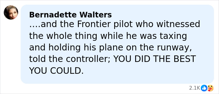 Comment by Bernadette Walters about Frontier pilot witnessing Air Canada LaGuardia crash and praising controller’s efforts. Comment by Bernadette Walters about Frontier pilot witnessing Air Canada LaGuardia crash and praising controller’s efforts.