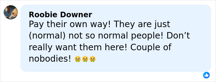 User comment on social media platform expressing opposition, related to petition against Prince Harry and Meghan Markle trip.