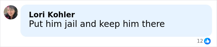 User comment by Lori Kohler saying put him jail and keep him there, related to 19 Kids And Counting star Joseph Garrett Duggar arrest.