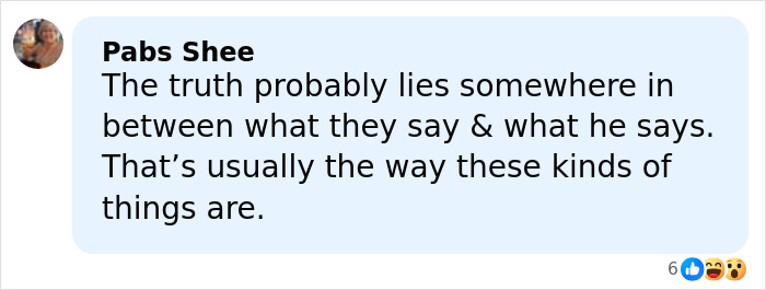 Comment by Pabs Shee discussing differing perspectives and the truth amid Harry and Meghan bombshell claims controversy.