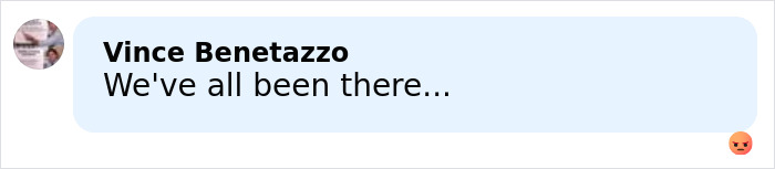 Comment reading We've all been there with an angry red face emoji reacting to a mom arrested incident at Universal Studios.