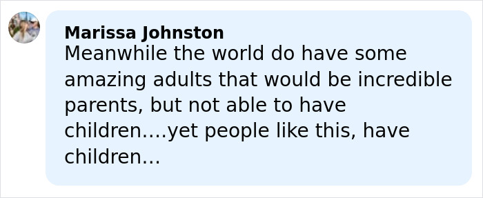 Comment criticizing parenting, mentioning mom arrested after making obscene gesture and leaving daughter at Universal Studios.