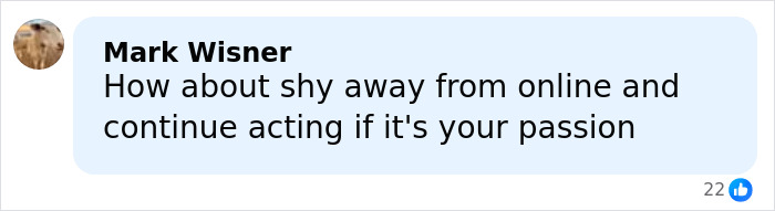 Comment from Mark Wisner sharing advice on continuing acting despite online backlash related to Barry Keoghan reconsidering career. Comment from Mark Wisner sharing advice on continuing acting despite online backlash related to Barry Keoghan reconsidering career.