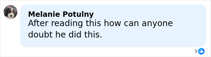 Comment from Melanie Potulny expressing doubt about someone&rsquo;s innocence after reading details of the college homicides case.