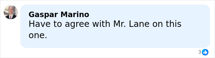 Comment from Gaspar Marino agreeing with Mr. Lane, referencing Timoth&eacute;e Chalamet ballet and opera remark controversy.