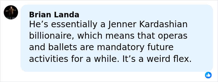 Screenshot of a social media comment criticizing Timoth&eacute;e Chalamet's ballet and opera remark with a brutal insult from an acting legend.
