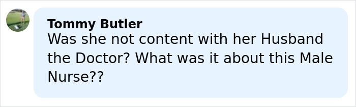 Comentário questionando o relacionamento da enfermeira e mencionando um enfermeiro em uma discussão sobre um caso de morte violenta.