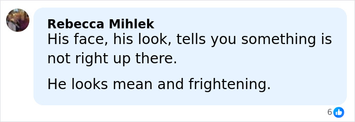 Comment by Rebecca Mihlek expressing concern about Nick Reiner&rsquo;s account with disturbing talk and breaking point signs.