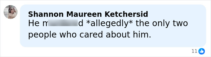 Comment on social media by Shannon Maureen Ketchersid discussing disturbing talk and raising alarming questions related to Nick Reiner&rsquo;s account.