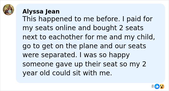 Comment about airline separating seats from child, reflecting Brenda Song slams airline during nightmare flight experience. Comment about airline separating seats from child, reflecting Brenda Song slams airline during nightmare flight experience.
