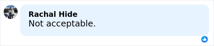 Screenshot of a social media comment saying Not acceptable in response to Brenda Song slamming airline for family seating issue. Screenshot of a social media comment saying Not acceptable in response to Brenda Song slamming airline for family seating issue.