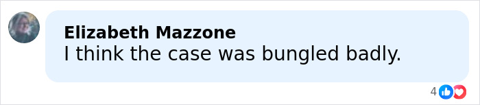 Screenshot of a social media comment discussing the Nancy Guthrie case and mentioning gloves in the long-standing mystery.