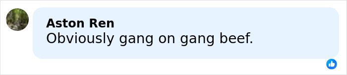 Screenshot of a Facebook comment discussing gang conflict related to a horrifying discovery in Bali after a chilling ransom video.