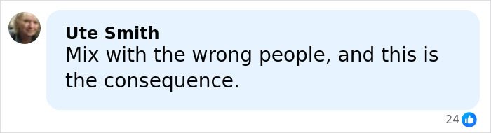 Comment by Ute Smith reading Mix with the wrong people and this is the consequence related to horrifying discovery in Bali after chilling ransom video.