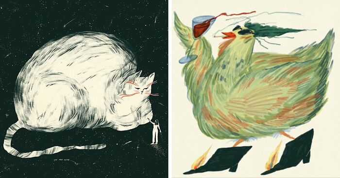 This Romanian Artist Turns Simple Moments From Daily Life Into Expressive Illustrations (40 Pics)